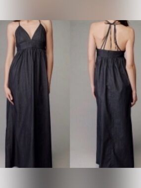 Vtg Seven for all Mankind Denim Maxi Dress - Women Sz Small
